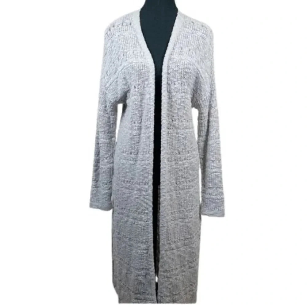 Nicole Miller Women's Size Medium Open Front Crochet Knit Cardigan